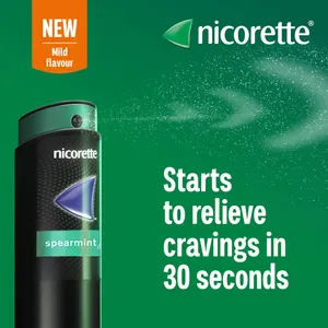 Nicorette® Quickmist Spearmint 1mg/Spray Mouth Spray Nicotine 2x150 Sprays (Stop Smoking Aid)