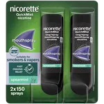 Nicorette® Quickmist Spearmint 1mg/Spray Mouth Spray Nicotine 2x150 Sprays (Stop Smoking Aid)