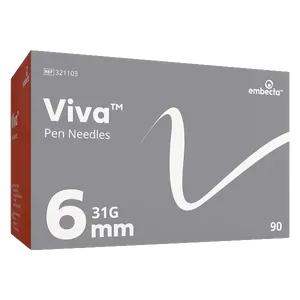 BD Viva Pen Needles 31G 6mm Pack of 90