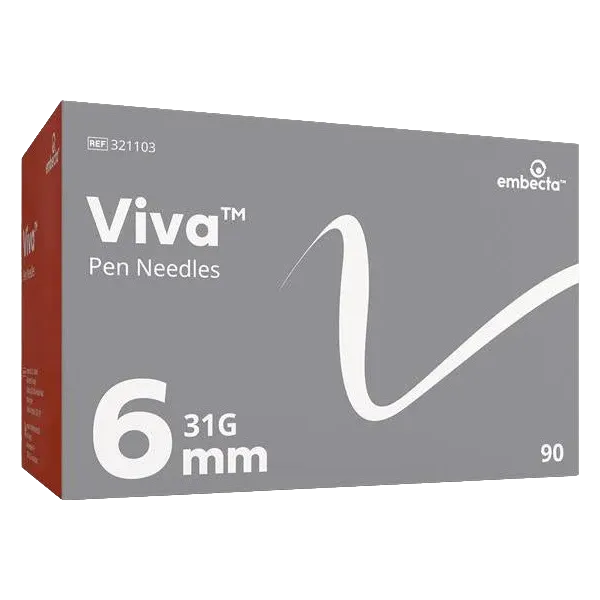 BD Viva Pen Needles 31G 6mm Pack of 90