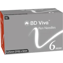 BD Viva Pen Needles 31G 6mm Pack of 90