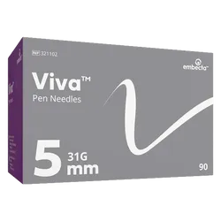 BD Viva Pen Needles 31G 5mm Pack of 90