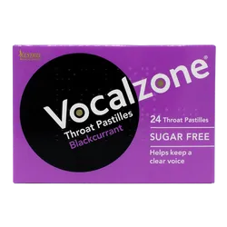 Vocalzone Blackcurrant Sugar Free Pastilles Pack of 24