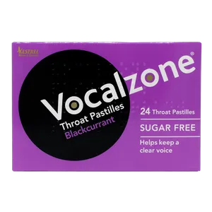 Vocalzone Blackcurrant Sugar Free Pastilles Pack of 24