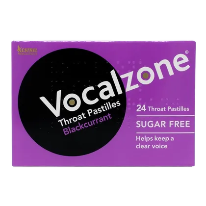 Vocalzone Blackcurrant Sugar Free Pastilles Pack of 24