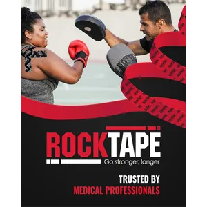 RockTape H2O Extra Sticky Black Logo 5cm x 5m Kinesiology Tape