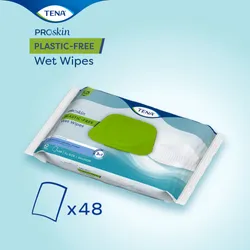 TENA ProSkin Adult Wet Wipes 48s | Gentle Incontinence Skin Cleansing