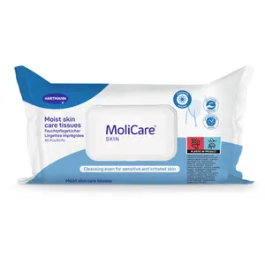 MoliCare Moist Skin Care Tissues - Pack of 50 | Incontinence Wipes