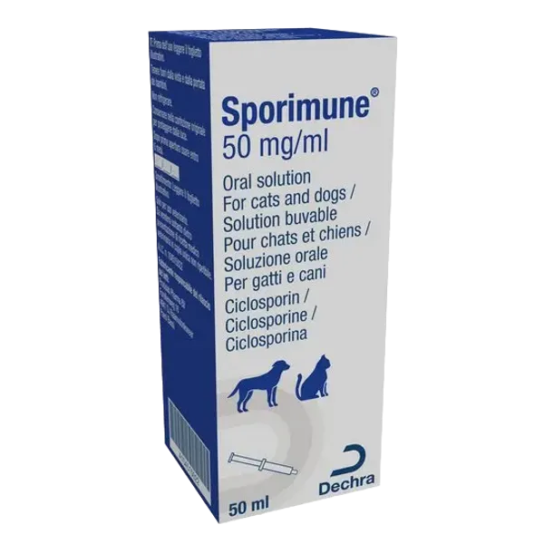 Sporimune 50mg/ml Oral Solution for Cats & Dogs 50ml