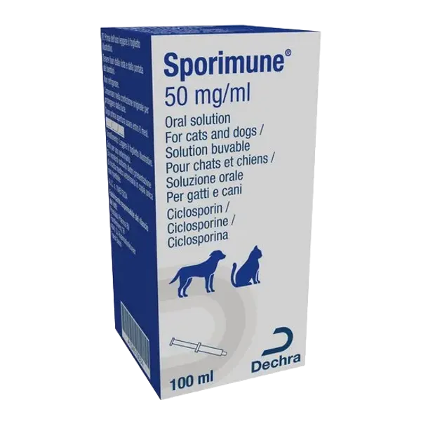 Sporimune 50mg/ml Oral Solution for Cats & Dogs 100ml