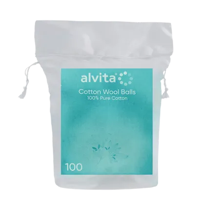 Alvita Cotton Wool Balls Pack of 100