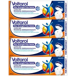 Voltarol Max Strength Pain Relief Gel 100g Pack of 4