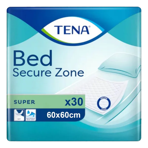 TENA Bed Secure Zone Pad 60cm x 60cm Super Pack of 30