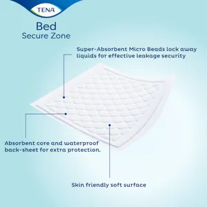 TENA Bed Secure Zone Pad 60cm x 60cm Super Pack of 30