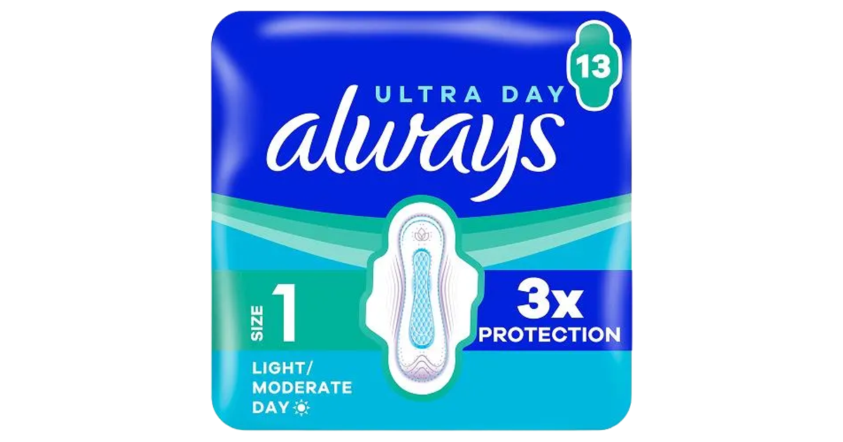 Shop Always Ultra Normal Size 1 Pads - Pack of 13 | Weldricks Pharmacy