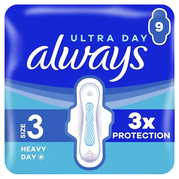 Always Ultra Heavy Size 3 Pads Pack of 9