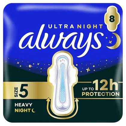 Always Ultra Night Heavy Size 5 Pads Pack of 8