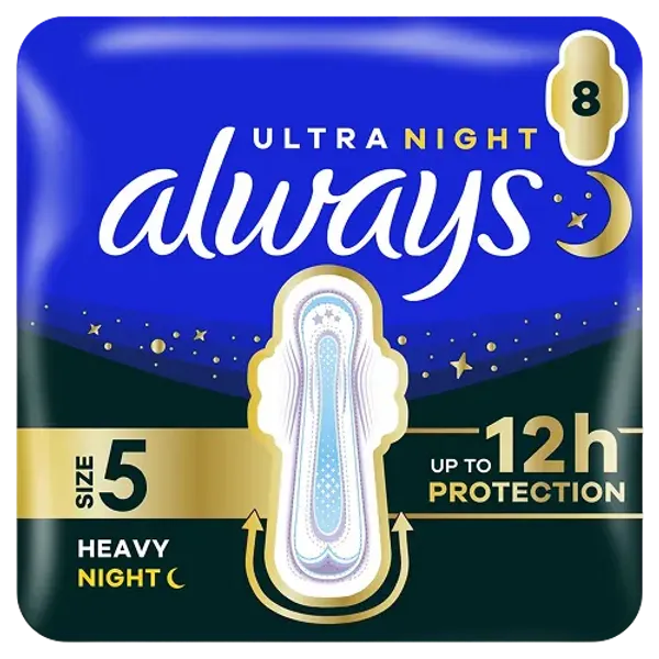 Always Ultra Night Heavy Size 5 Pads Pack of 8
