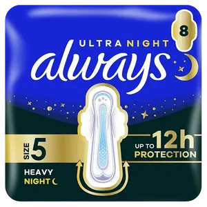 Always Ultra Night Heavy Size 5 Pads Pack of 8