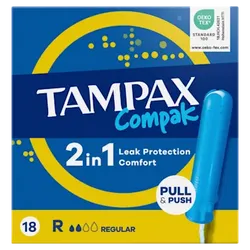 Tampax Compak Regular Applicator Tampons Pack of 18