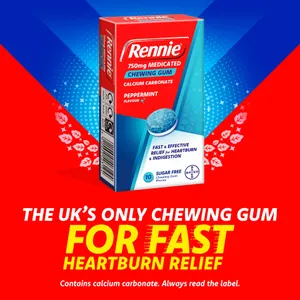 Rennie 750mg Medicated Chewing Gum Mint Pack of 20