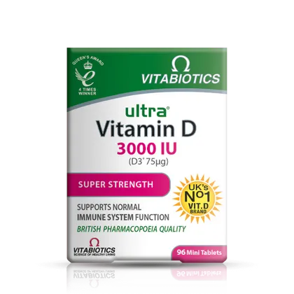 Vitabiotics Ultra Vitamin D3 3000iu Tablets Pack of 96