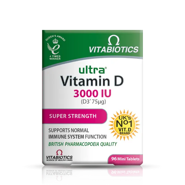 Vitabiotics Ultra Vitamin D3 3000iu Tablets Pack of 96