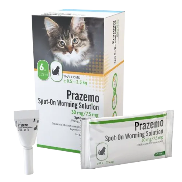 Prazemo Spot-On for Small Cats 0.5 - 2.5kg Pack of 6