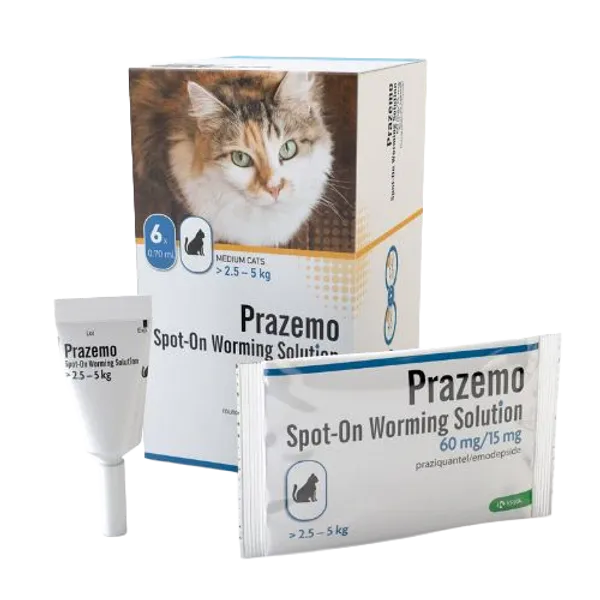 Prazemo Spot-On for Medium Cats 2.5 - 5kg Pack of 6