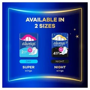 Always Maxi Classic Night Size 4 Pads Pack of 8