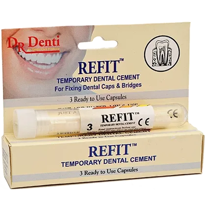 Dr Denti Refit Temporary Dental Cement Capsules Pack of 3