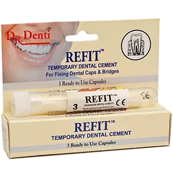 Dr Denti Refit Temporary Dental Cement Capsules Pack of 3