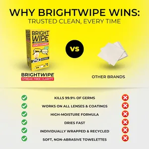 Brightwipe Lens Cleaning Wipes Pack of 30