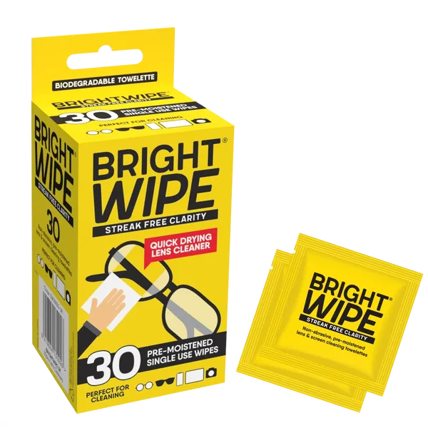 Brightwipe Lens Cleaning Wipes Pack of 30