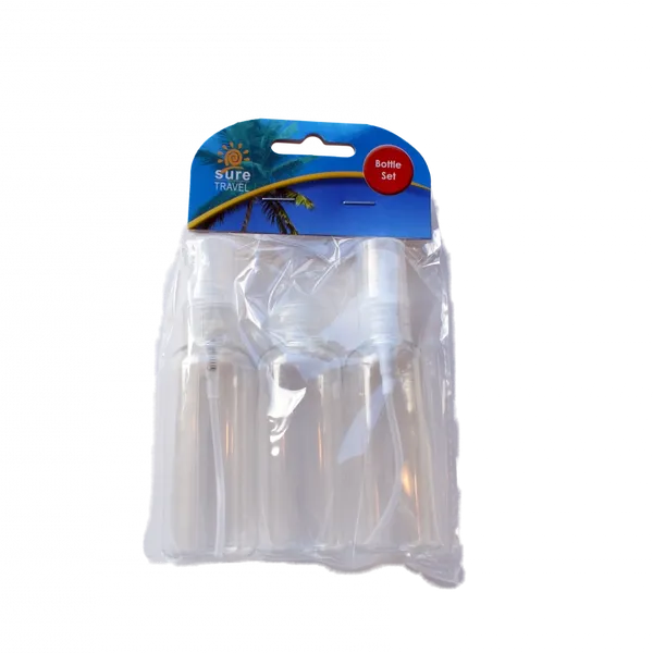 Sure Travel Clear 50ml Bottle Set Pack of 3