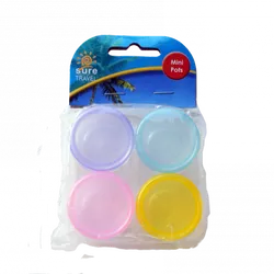 Sure Travel Clear Round Pots Pack of 4
