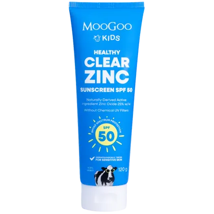 MooGoo Kids Clear Zinc Sunscreen SPF50 120g