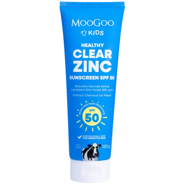 MooGoo Kids Clear Zinc Sunscreen SPF50 120g