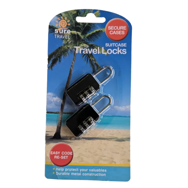 Sure Travel Suitcase Combination Travel Locks Pack of 2