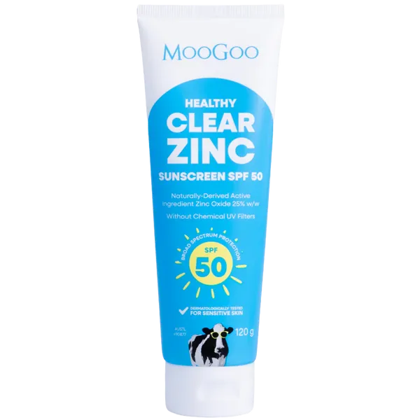 MooGoo Clear Zinc Sunscreen SPF50 120g