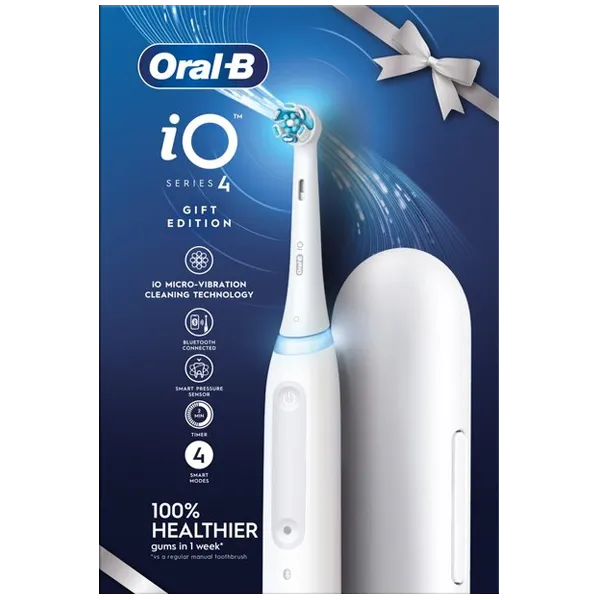 Oral B iO Series 4 Electric Toothbrush + Travel Case White