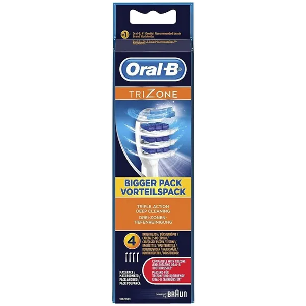 Oral B TriZone Replacement Brush Heads Pack of 4