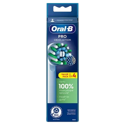 Oral B Pro Cross Action Replacement Brush Heads Pack of 4