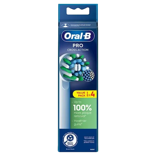 Oral B Pro Cross Action Replacement Brush Heads Pack of 4