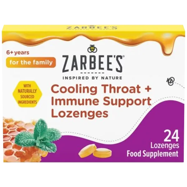 Zarbee's Cooling Throat + Immune Support Lozenges Pack of 24