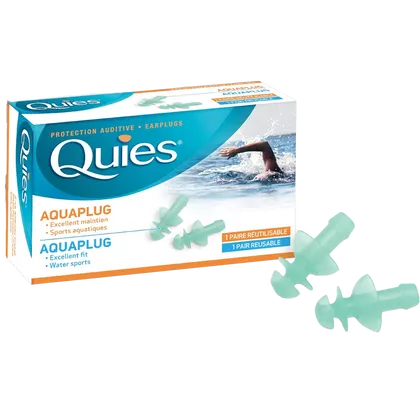 Quies Aquaplug Reusable Swimming Earplug 1 Pair