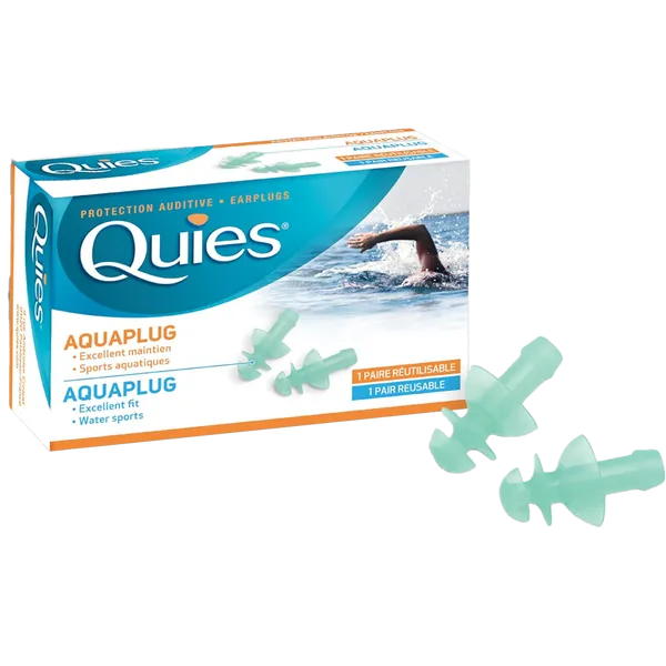 Quies Aquaplug Reusable Swimming Earplug 1 Pair