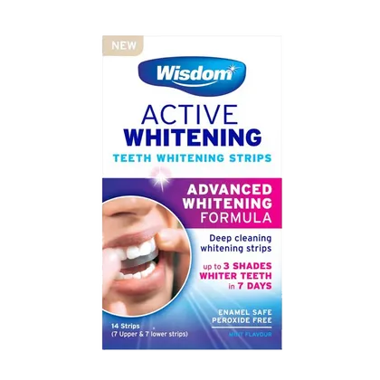 Wisdom Active Whitening Teeth Whitening Strips Pack of 14