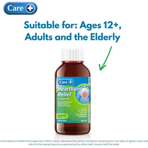 Care Heartburn Relief Oral Suspension Peppermint 500ml