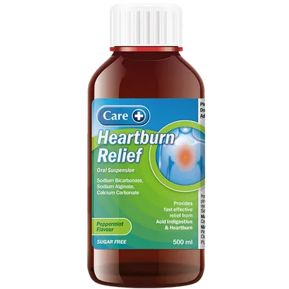 Care Heartburn Relief Oral Suspension Peppermint 500ml